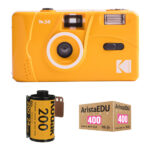 Kit de cámara de película Kodak M38 de 35 mm (amarillo)