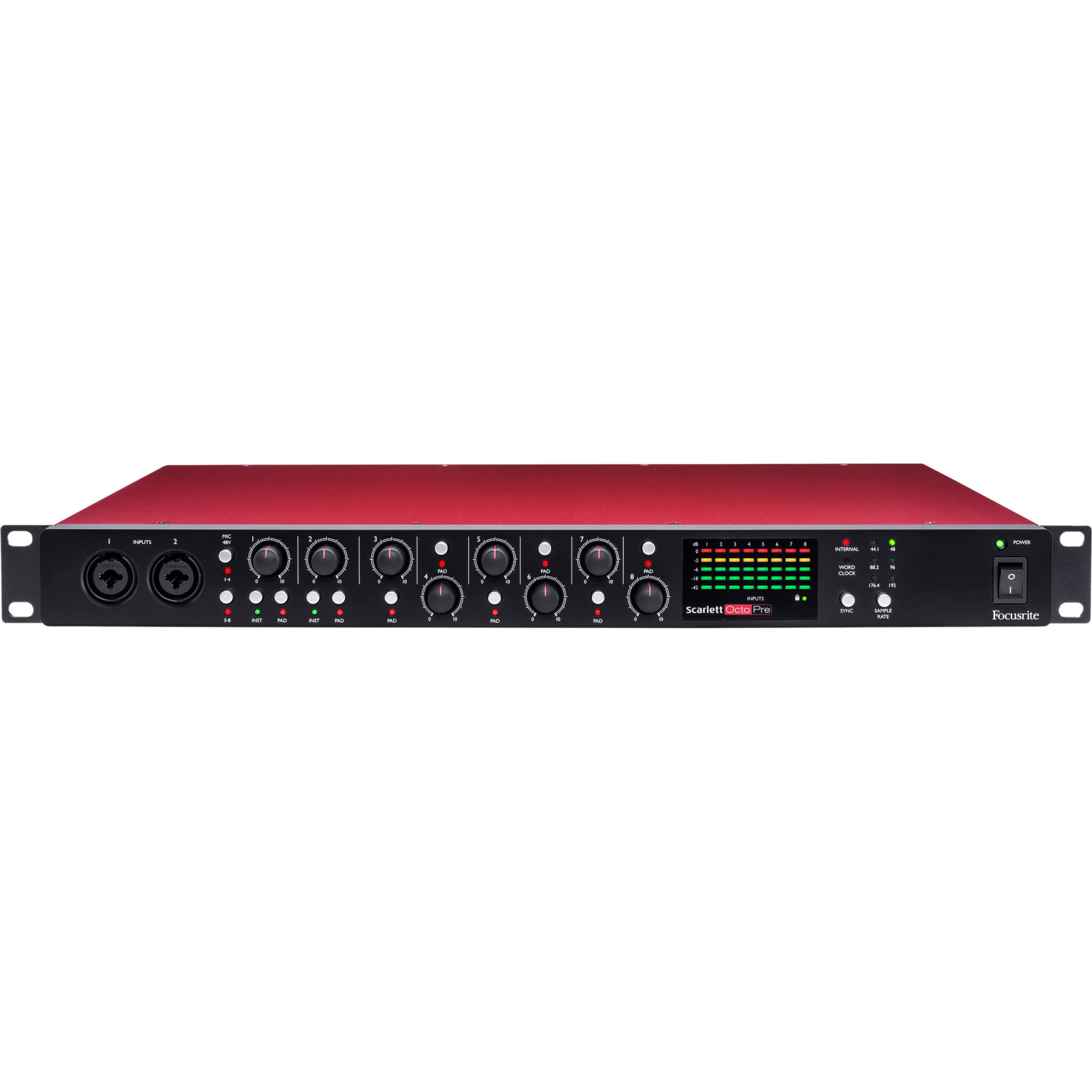 a9faaa34123da1865f85b199df258328.jpg Focusrite Scarlett OctoPre Preamplificador de micrófono de 8 canales para montaje en rack - Imagen 1