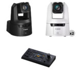 Canon CR-N500 4K NDI 15x Zoom PTZ 3-Camera Kit with Touchscreen Controller (1 x Black, 2 x White) - Imagen 2