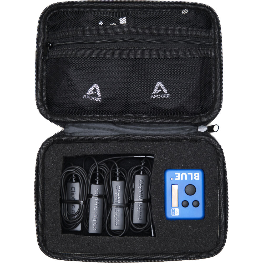 aa94d3cbcc884f936c8c305cccf56418.jpg Apogee Electronics ClipMic digital 2 Lavalier Kit de micrófono con 4 micrófonos y sincronización de código de tiempo Bluetooth Atomos UltraSync - Imagen 1