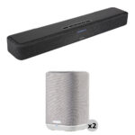 Denon Home Sound Bar SB550 y kit de altavoces inalámbricos Two Home 150 NV (negro/blanco) - Imagen 2