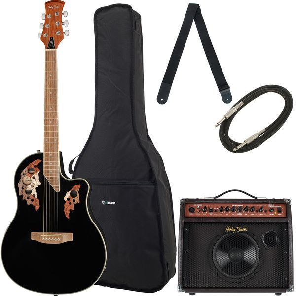 ab8e2f91315f0f8756eb172afda4fd6b.jpg Harley Benton HBO-850BK Bundle - Imagen 1
