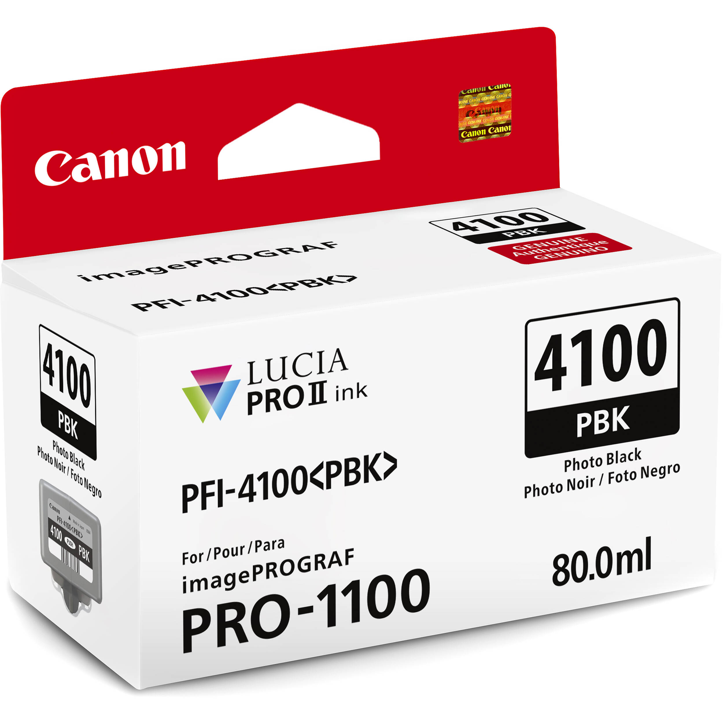 ac87d80f3e5422a6c4815af06155915d-1.jpg Canon PFI-4100 Photo Black Pigment Ink Tank (80mL) - Imagen 1