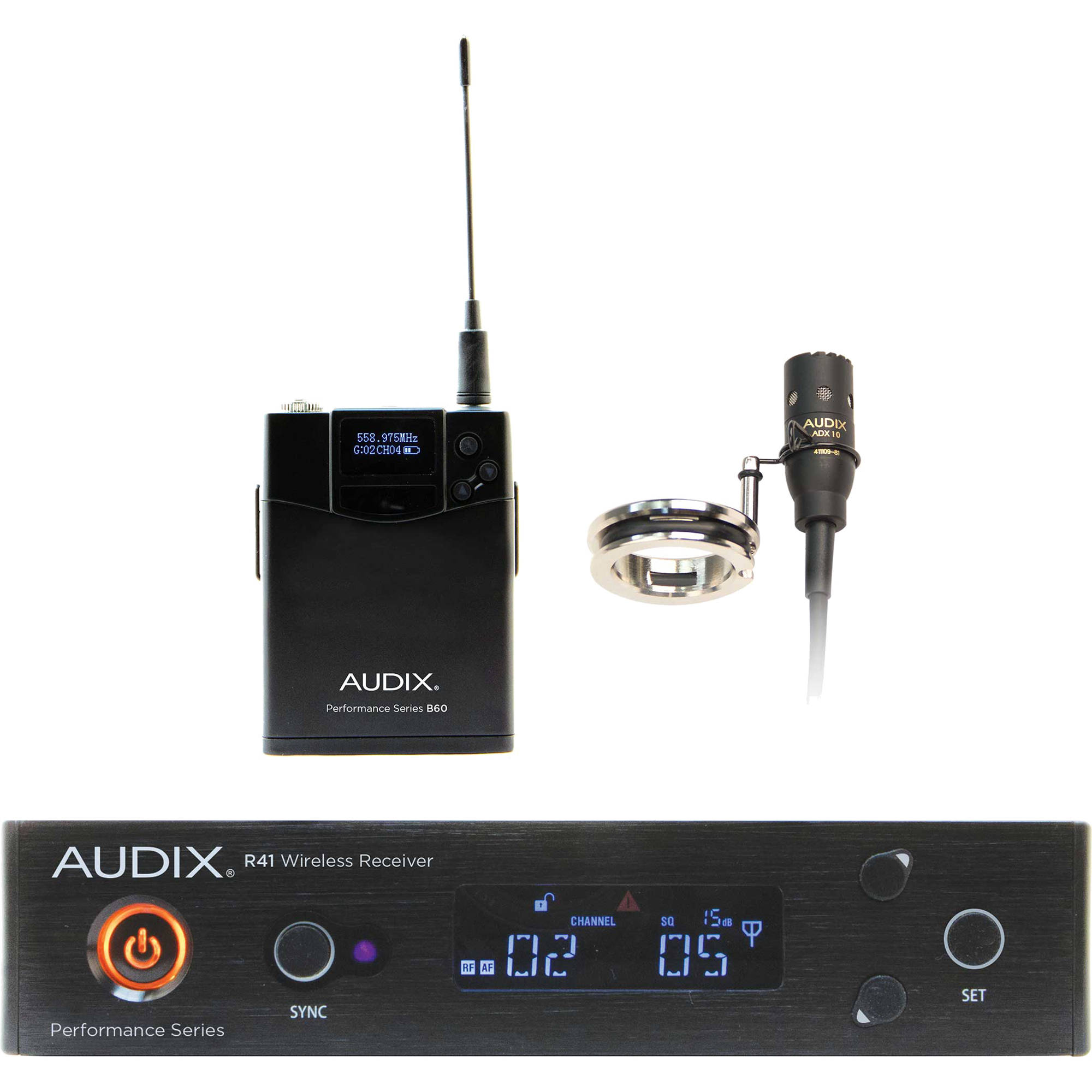 adb782aea282bdb67b0816526e526b7e.jpg Audix AP41 Performance Series Sistema inalámbrico de flauta de un solo canal con micrófono de condensador miniaturizado ADX10FLP (522 a 554 MHz) - Imagen 1