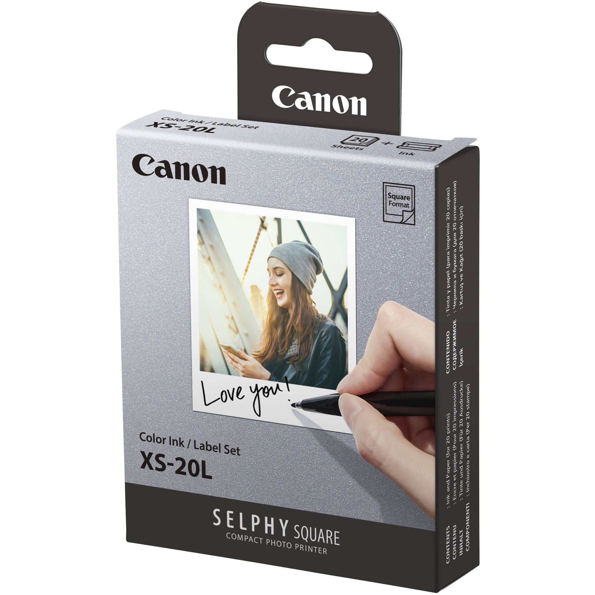 ae3c2e6603cbbdad923153d578d5d77f.jpg Canon SELPHY Color Ink/Label XS-20L Set (20 Sheets) - Imagen 1