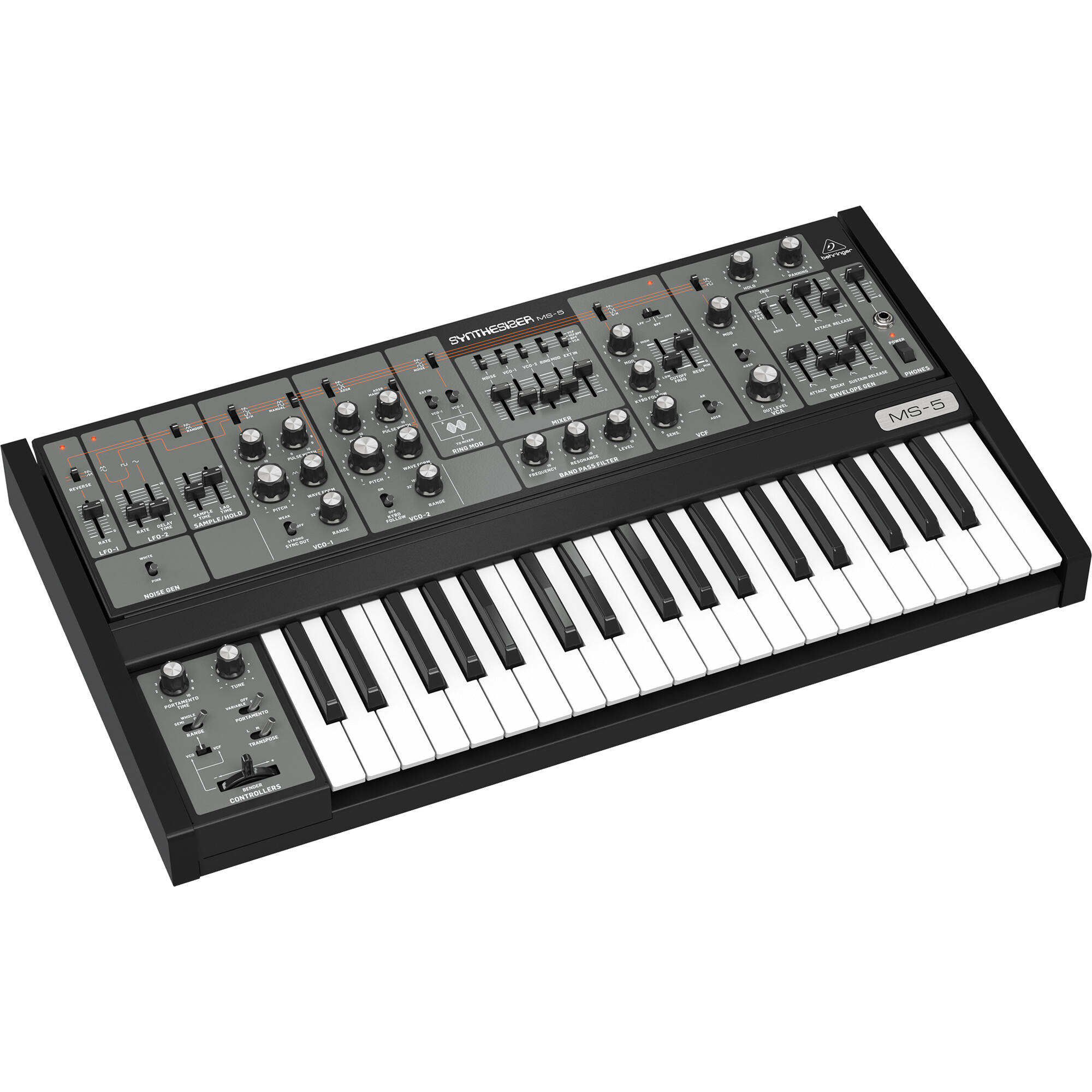 ae8ccdcf66933552bb6e96e2ab633187.jpg Behringer MS-5 Sintetizador analógico monofónico de dos voces - Imagen 1