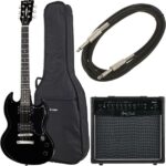 Harley Benton DC-200 BK Student Serie Bundle