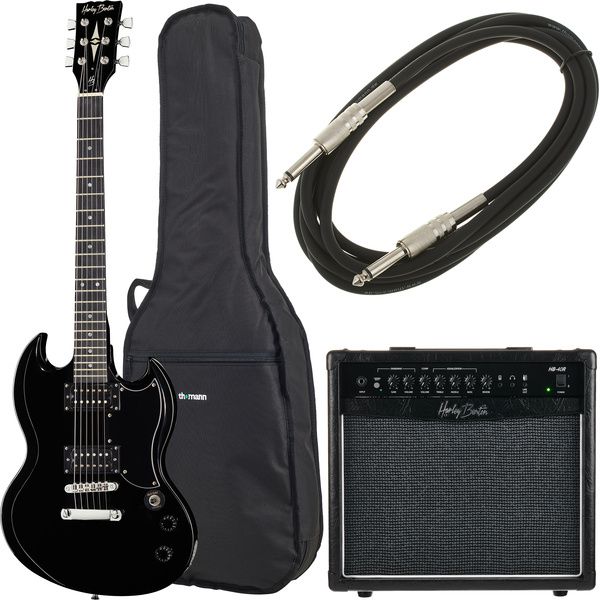 aeab0d3b358877a859963288926b9f0d.jpg Harley Benton DC-200 BK Student Serie Bundle - Imagen 1