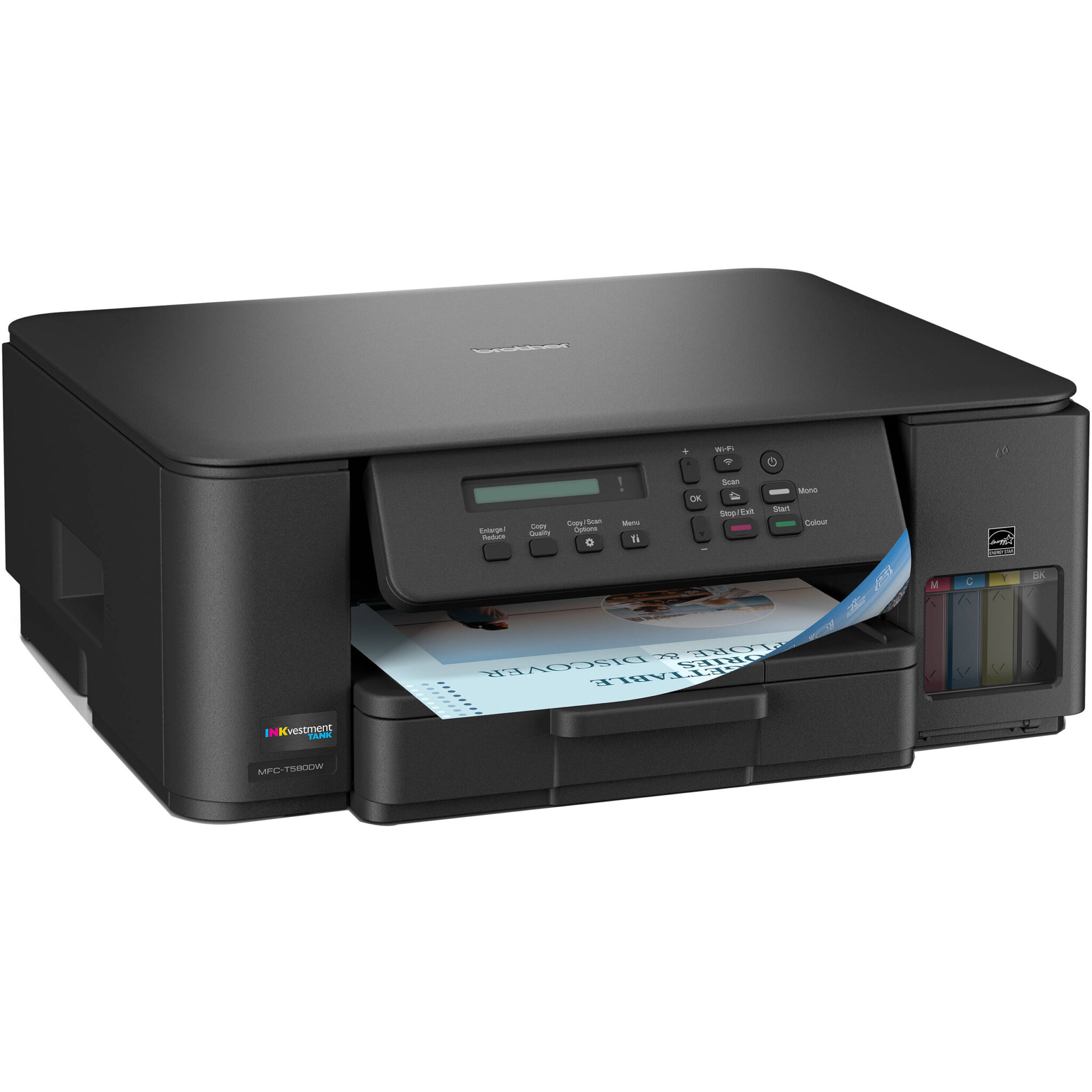 af0ccbfd5df1498882b5d46fd39d69b6.jpg Impresora de inyección de tinta a color inalámbrica todo en uno Brother MFC-T580DW INKvestment Tank - Imagen 1