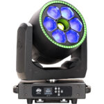 American DJ VIZI FX7 Beam, Wash, caleidoscopio multicolor y cabezal móvil con anillo LED