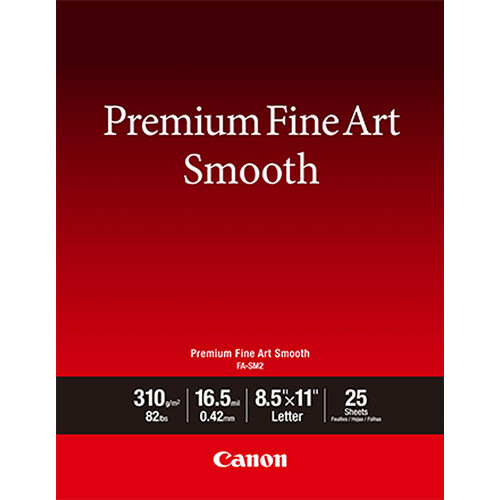 b17dd2cec281adb7b8a5d468ef7d6454.jpg Canon Premium Fine Art Smooth Photo Paper (8.5 x 11", 25 Sheets) - Imagen 1