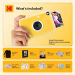 Cámara digital instantánea Kodak PRINTOMATIC+ de 10 MP con paquete de regalo (amarillo) - Imagen 2