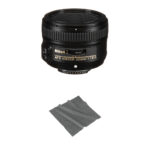 Lente Nikon AF-S NIKKOR 50 mm f/1.8G con kit de paño de limpieza