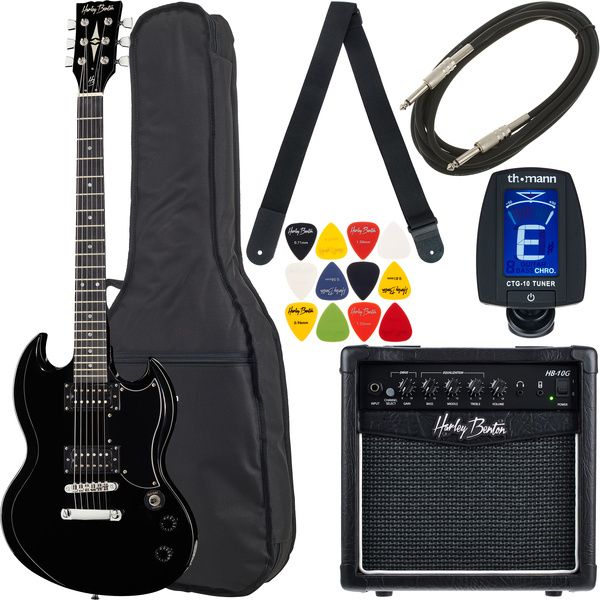 b3b94f4fdc625bee0a552592cca47745.jpg Harley Benton DC-200 BK Student Serie Bundle - Imagen 1