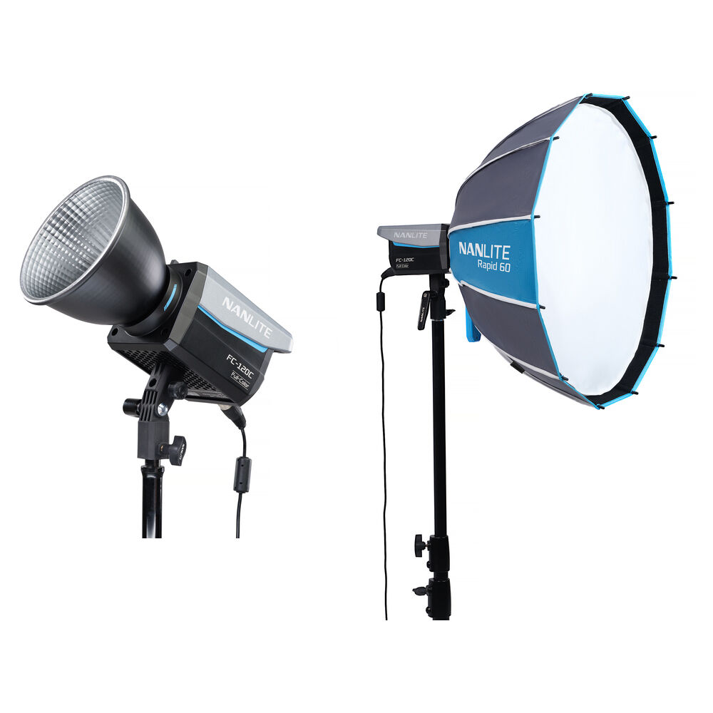 b66281fd3ecd89ae9195e1be72ec2ccb.jpg Foco LED Nanlite FC120C RGB (kit de caja de luz Rapid 60) - Imagen 1