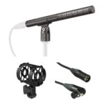 Audio-Technica BP4073 Kit de micrófono tipo cañón con soporte antivibración y cable XLR