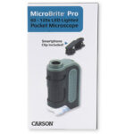 Carson MicroBrite Pro Microscopio de bolsillo con zoom y iluminación LED con clip adaptador para teléfono inteligente - Imagen 5