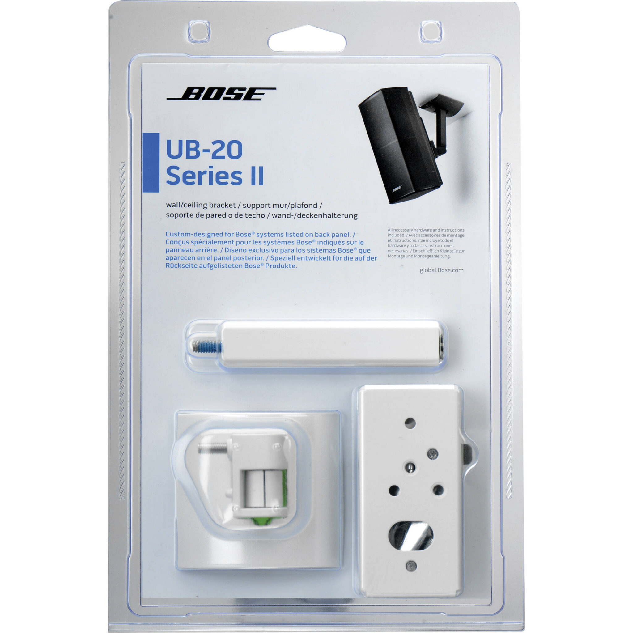 ba9877f62cf7ccd8f454264dca9c383a.jpg Soporte de pared/techo Bose UB-20 Serie II (blanco) - Imagen 1