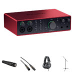 Focusrite Scarlett 16i16 USB-C Audio/MIDI Interface Kit de grabación de guitarra (4.ª generación)