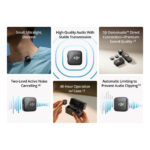 DJI Mic Mini transmisor de clip con micrófono incorporado (2,4 GHz, blanco ártico) - Imagen 2