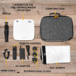 Kodak FLIK X10 Proyector de cine en casa Full HD de 150 lúmenes con kit de pantalla de 100" - Imagen 3
