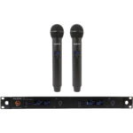 Audix AP62 OM2 R62 Receptor de diversidad verdadera de doble canal con dos transmisores de micrófono de mano H60 OM2 (522 a 586 MHz)
