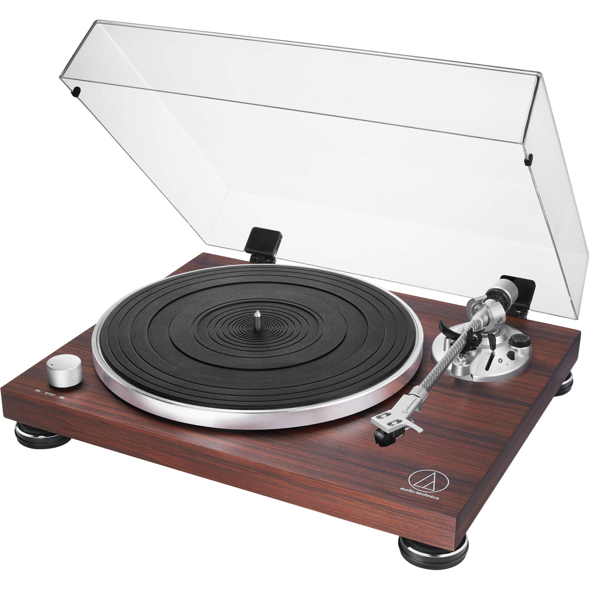 c22e7bf660f0e0ec7e32f2955ad8d40f.jpg Audio-Technica AT-LPW50BT-RW Tocadiscos manual de dos velocidades con Bluetooth - Imagen 1