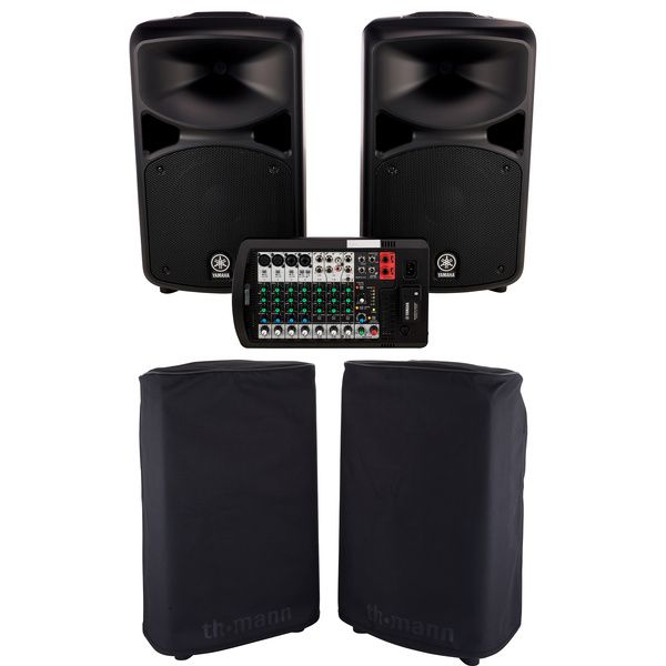 c24a5aad80e50c0496b7418789fa54d6.jpg Yamaha Stagepas 600BT Cover Bundle - Imagen 1