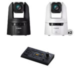 Kit de 3 cámaras Canon CR-N500 4K PTZ con controlador RC-IP100 (blanco/negro) - Imagen 3