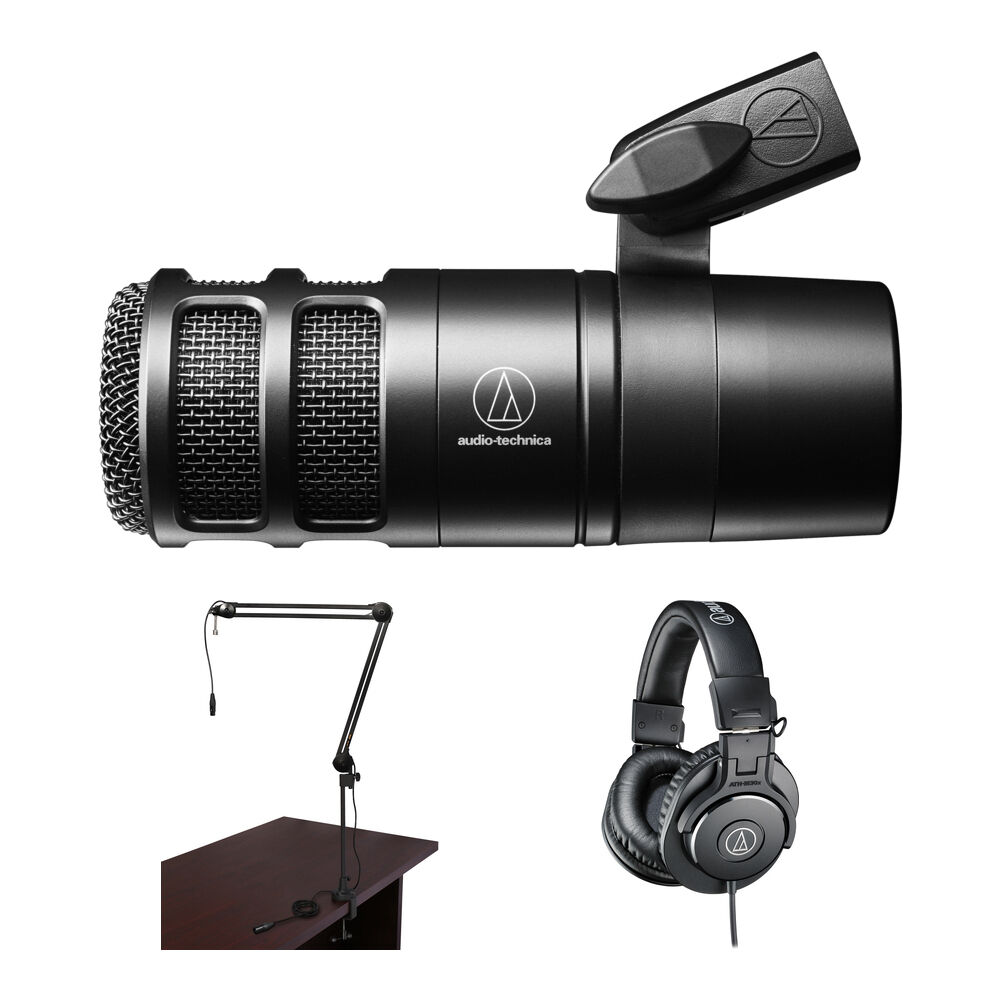 c2d246141cd22085041da2863caa4bd0.jpg Audio-Technica AT2040 Kit de micrófono para podcast con brazo para transmisión y auriculares - Imagen 1