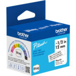 Cinta de etiquetas Brother Btag para P-Touch PT-N10, PT-N20 y PT-N25BT (negro sobre blanco, 0,5" x 13,1') - Imagen 2