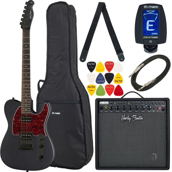 c91ff2b7e9d1d1e8e98807e6b7c3fc0c.jpg Harley Benton TE-20HH SBK Standard Bundle - Imagen 1