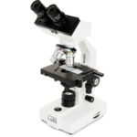 Microscopio binocular compuesto CELESTRON LABS CB2000CF con platina mecánica de 4,3 x 4,7"
