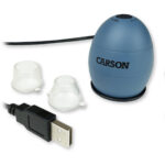 Carson zOrb Microscopio de computadora digital USB con luz LED (azul surf)