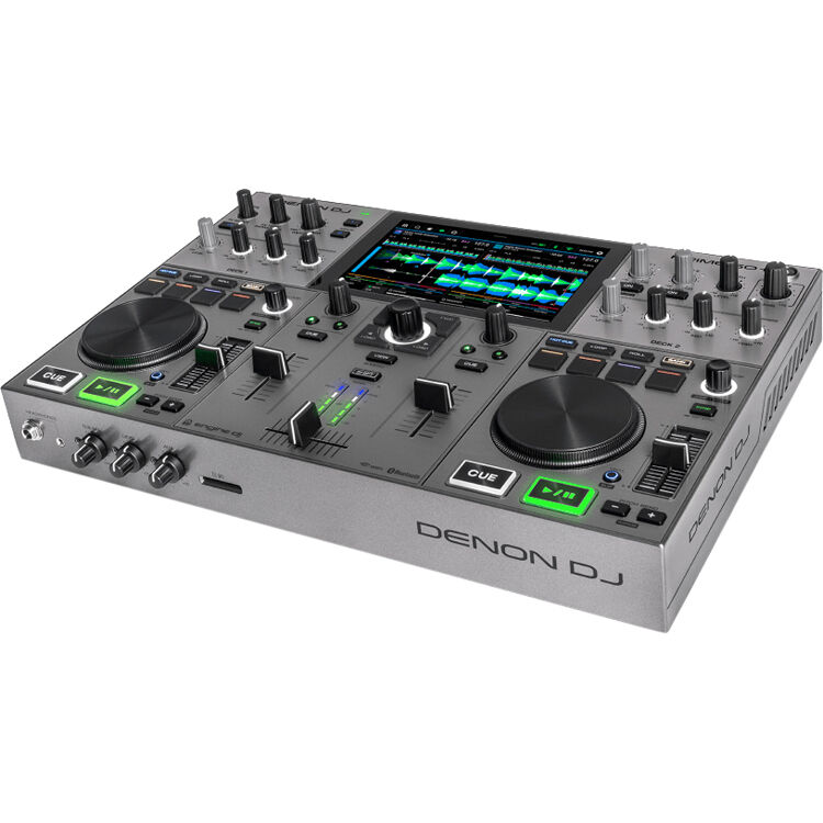 cac07820f1f77b5abe1e8f323fa28410.jpg Denon DJ PRIME GO+ Consola de DJ inteligente recargable independiente de 2 decks con pantalla táctil de 7" - Imagen 1