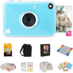 Cámara digital instantánea Kodak PRINTOMATIC+ de 10 MP con paquete de regalo (azul)