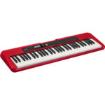 Casio CT-S200 Kit económico de teclado portátil de 61 teclas con soporte, pedal y auriculares (rojo) - Imagen 3