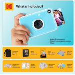 Cámara digital instantánea Kodak PRINTOMATIC+ de 10 MP con paquete de regalo (azul) - Imagen 2