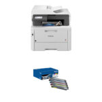 Impresora todo en uno digital en color Brother Wireless MFC-L3780CDW con kit de cartuchos de tóner de rendimiento estándar - Imagen 2