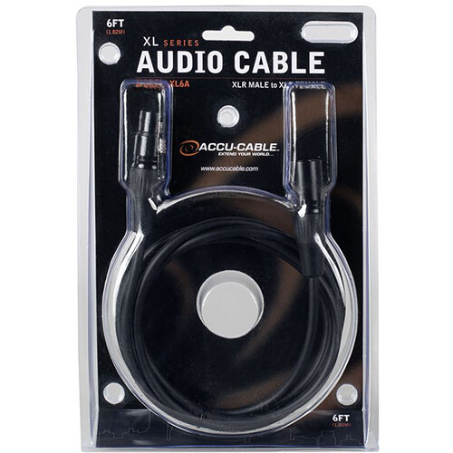 d3163b738473c89192a86c1fc272d7f5.jpg American DJ Accu-Cable XLR Male to XLR Female Balanced Audio Cable (6') - Imagen 1