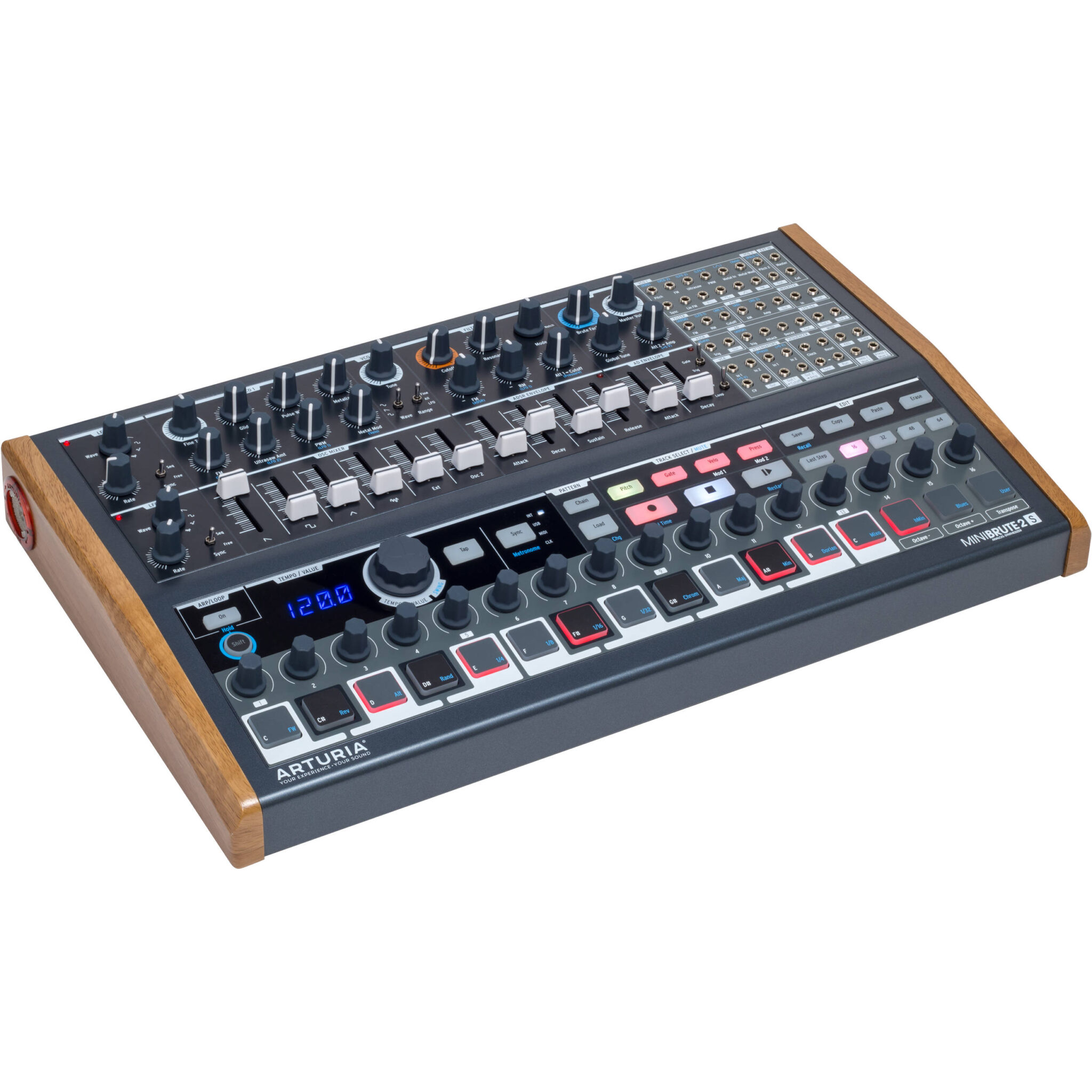 d38905de7a729e629b29c3efa76dd15d.jpg Sintetizador/secuenciador analógico semimodular Arturia MiniBrute 2S con Patchbay de 48 puntos - Imagen 1