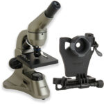 Kit de microscopio biológico y adaptador universal para teléfonos inteligentes Carson MS-040