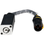 American DJ IP65 Locking Power Connector to Standard Locking Power Connector (1', White) - Imagen 3