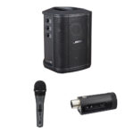 Kit de sistema PA inalámbrico Bose S1 Pro+ con micrófono de mano Sennheiser y transmisor de micrófono