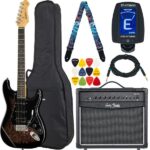 Harley Benton ST-70 Black Paisley Bundle