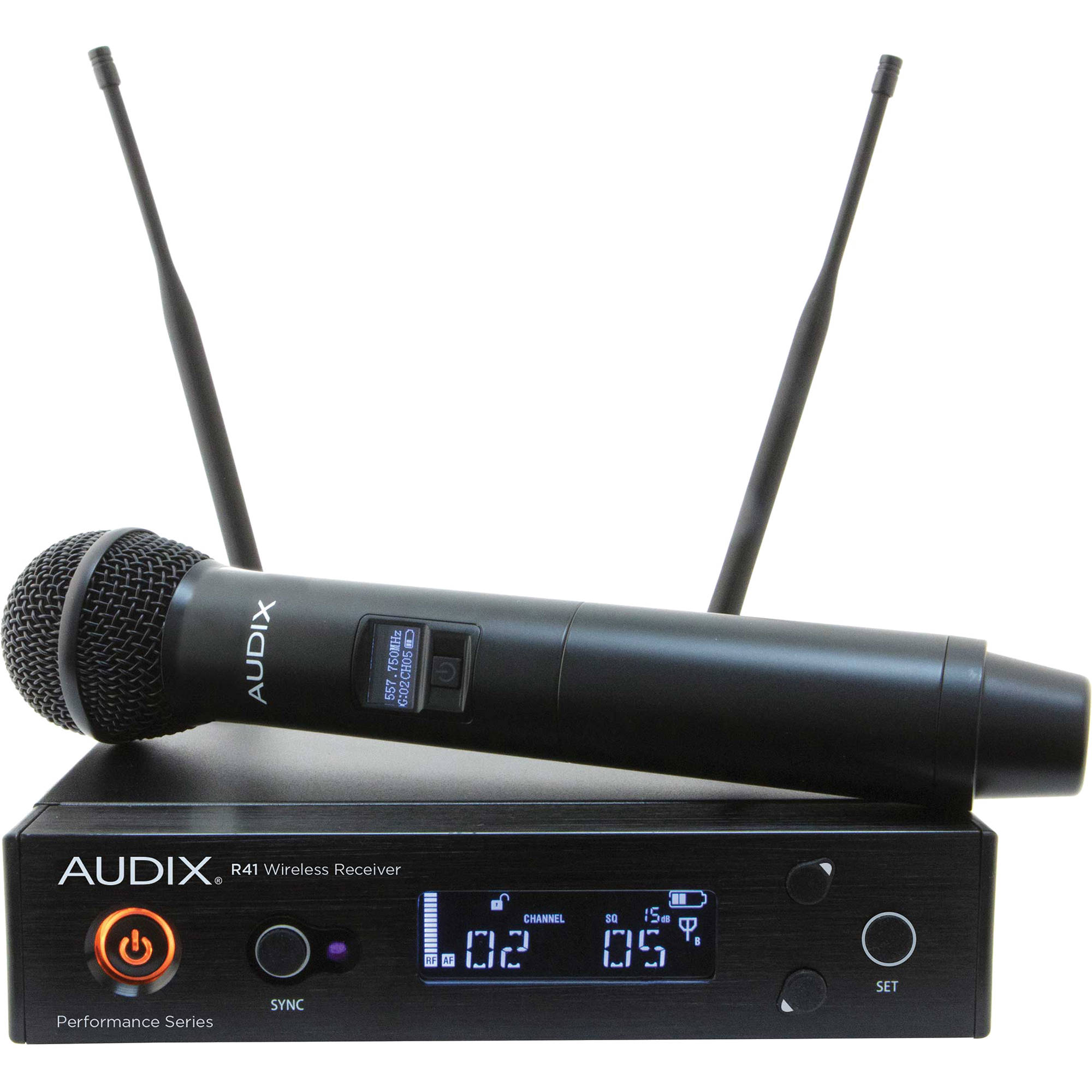 d5838c945f56ba4dcf8926ed5d79483d.jpg Audix AP41 Performance Series Sistema inalámbrico de un solo canal con transmisor portátil H60/OM2 (522 a 554 MHz) - Imagen 1