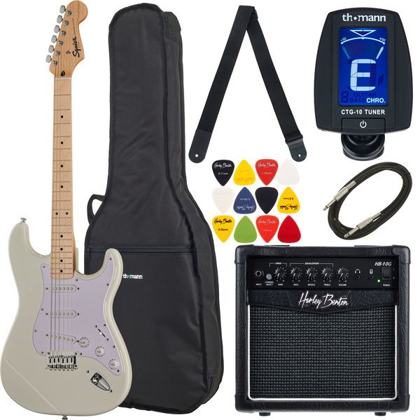 d5945b74e356080911939a8f8663fa2a.jpg Squier Sonic Strat HT Arctic W Set - Imagen 1