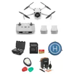 Drone DJI Mini 3 con control remoto RC-N1 y kit de estuche de viaje (Combo Fly More)
