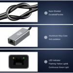 Adaptador de red Adesso USB-C a Ethernet - Imagen 2