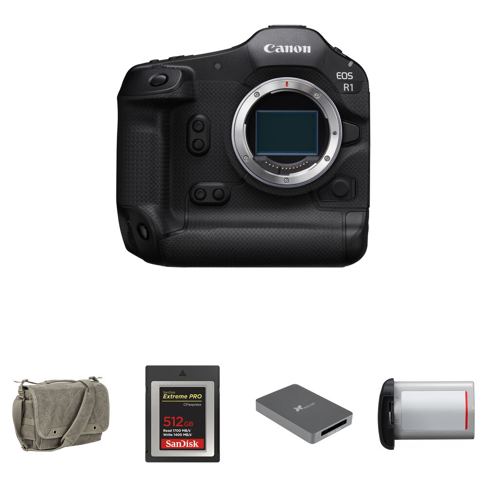d7ae92e2b23f3f96fd9b96be95ed71a8.jpg Canon EOS R1 Mirrorless Camera with Essentials+ Kit - Imagen 1
